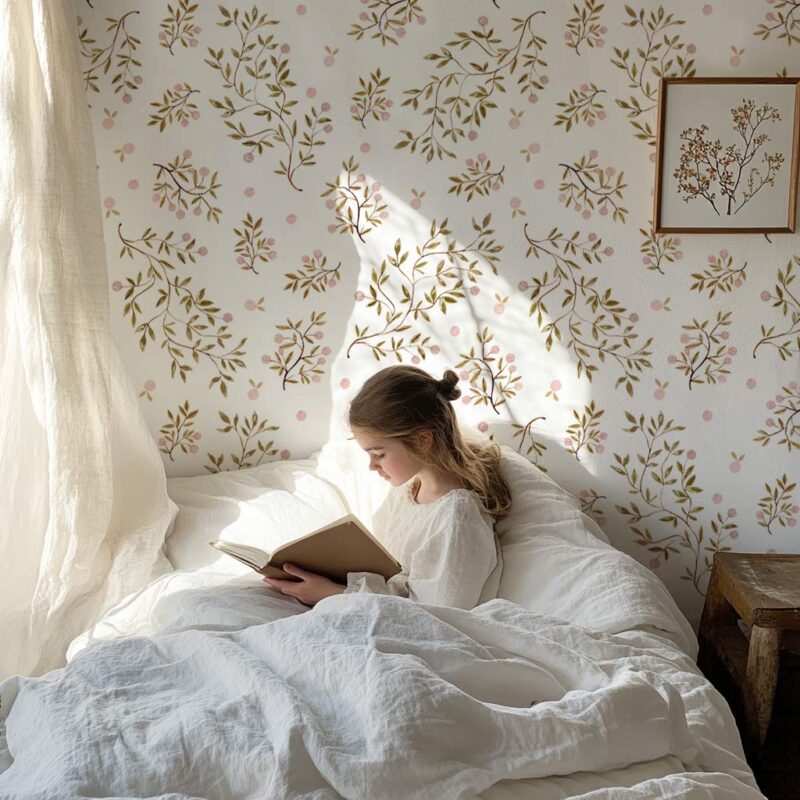 Papier-peint-rose-fille