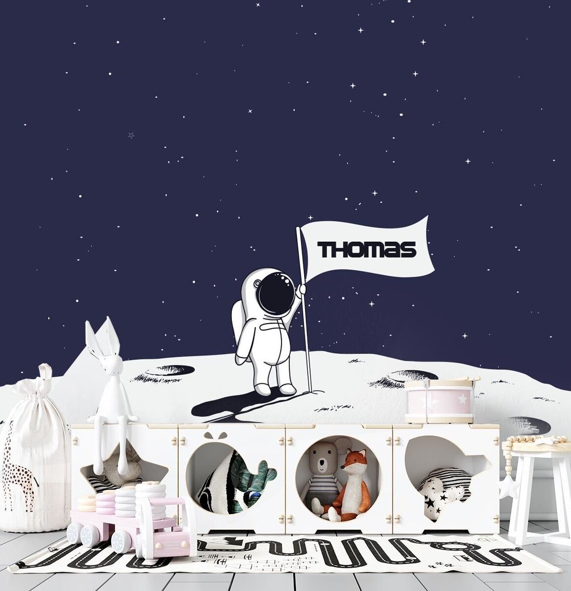papier peint astronaute personnalisé