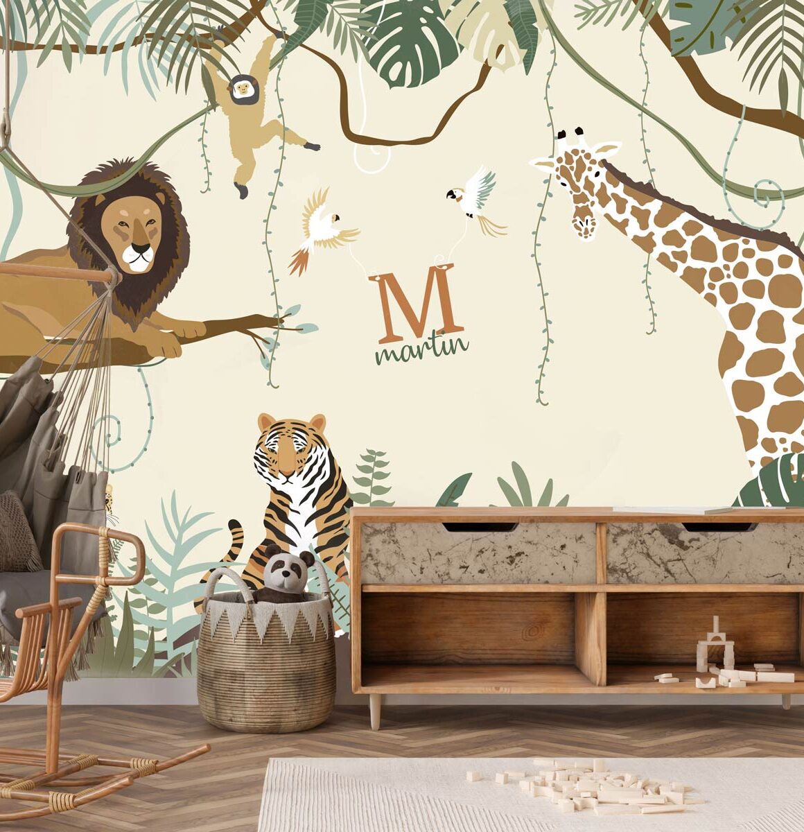 papier-peint-savane-personnalisé-enfant